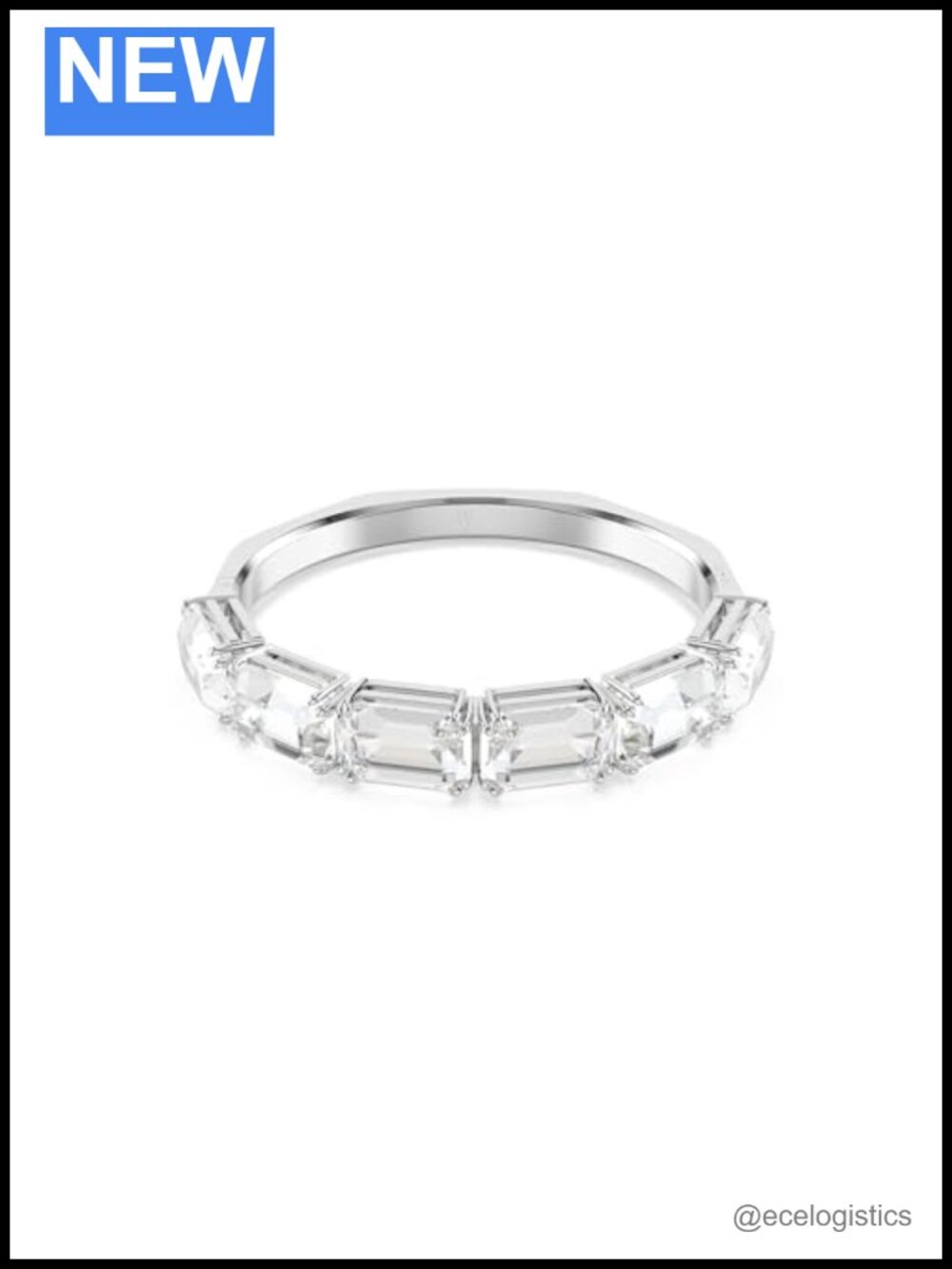 Swarovski Millenia Bangle Octagon Cut Crystal Rhodium Plated Bracelet